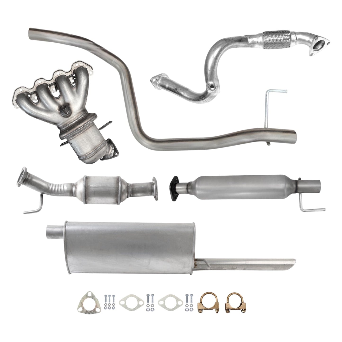 Chevrolet Sonic 1.8L (2012-2014) (Sedan) Manifold Converter, Flex Pipe, Catalytic Converter, Resonator, Rear Pipe and Muffler