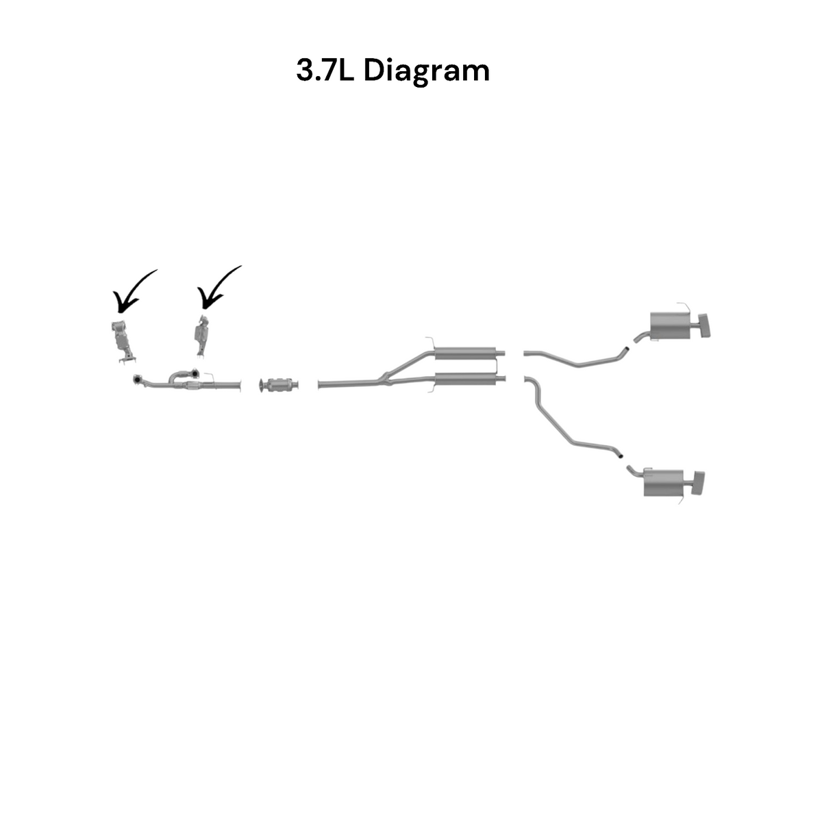 Convertisseur de collecteur côté conducteur et passager pour Acura MDX 3.7L (2010-2013) et 3.5L (2014-2015).