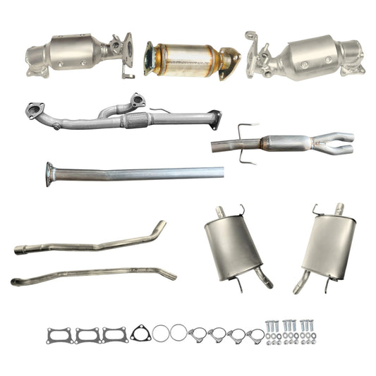 Honda Pilot 3.5L (2009-2015) Manifold Converters, Flex y pipe, Rear converter, Resonator, Both pipes and Both side Mufflers