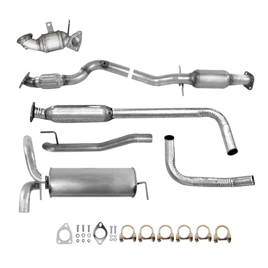 Chevrolet Cruze 1.4L (2011-2015) (Turbo) Front Catalytic Converter, Rear Catalytic Converter With Flex, Resonator, Muffler & Tail Pipe
