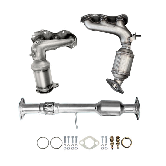 Toyota Highlander 3.5L (Non-Hybrid) (2014-2016) Front & Rear Manifold Converters and Catalytic Converter with Flex Pipe