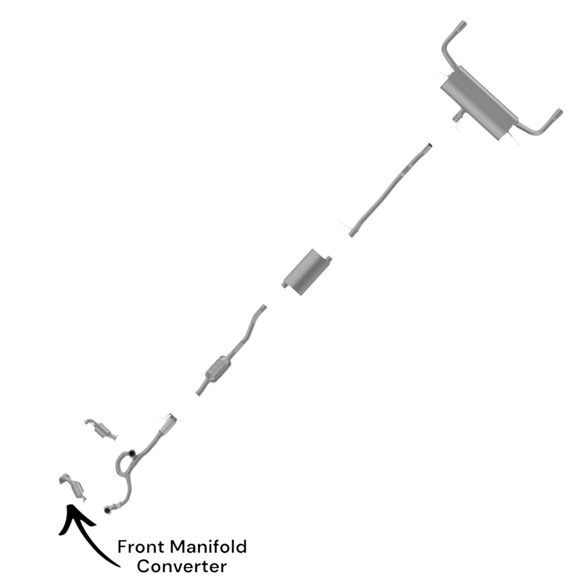 GMC Terrain 3.0L (2010,2011) Front Manifold Converter
