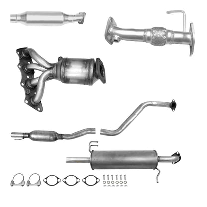 Convertisseur de collecteur, tuyau flexible, convertisseur catalytique, résonateur et silencieux pour Hyundai Accent 1.6L (2012-2017) (Berline)