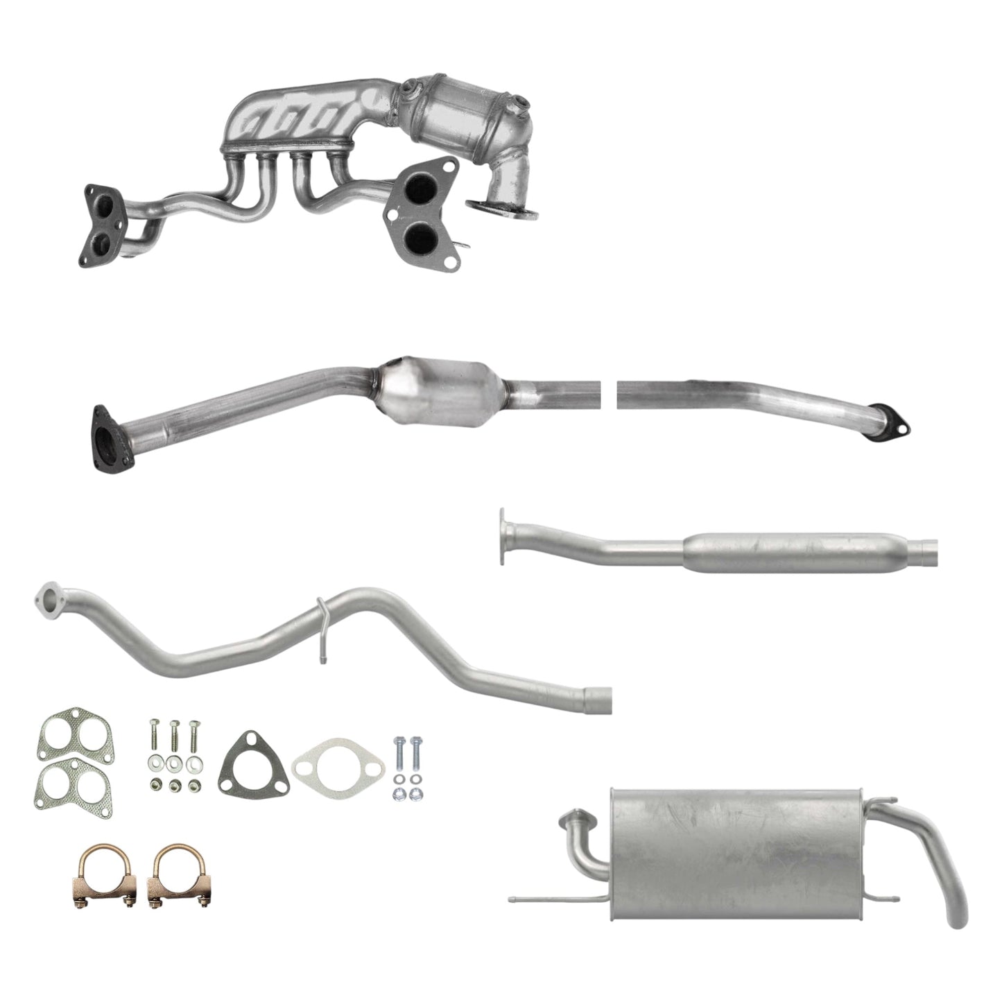 Subaru XV Crosstrek 2.0L (2013-2015) (Non-Hybrid) Manifold Converter, Catalytic Converter, Resonator, pipe and Muffler