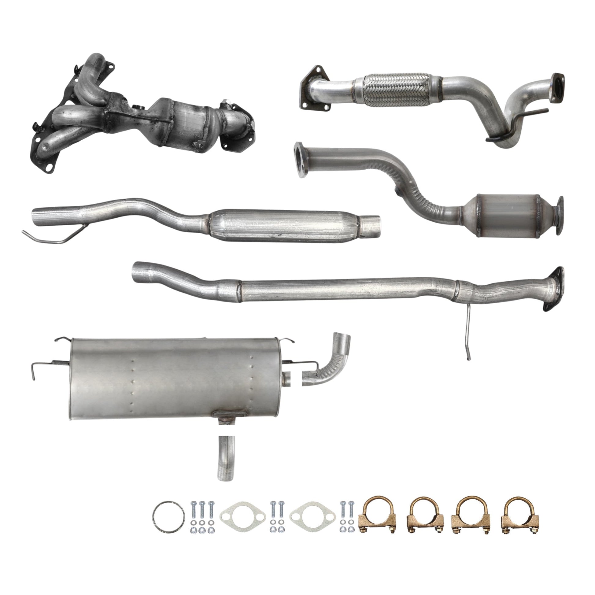 Nissan Rogue 2.5L (2014-2017) Manifold Converter, Flex Pipe, Catalytic Converter, Resonator and Muffler