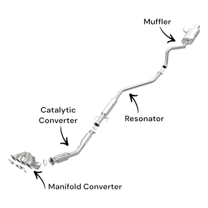 Nissan Sentra 2.0L (2009-2012) (California Emissions System) Manifold Converter, Catalytic Converter, Resonator and Muffler