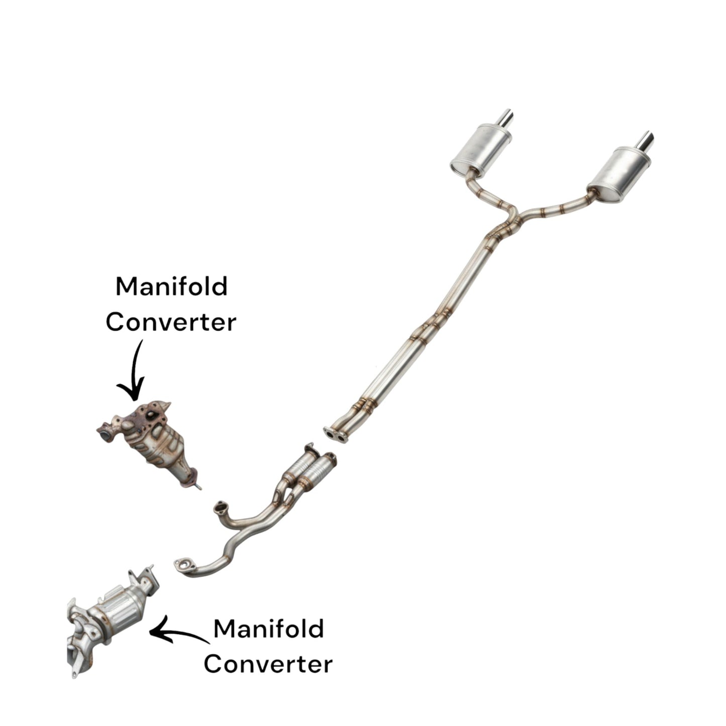 Ford Police Interceptor Sedan 3.7L (2013-2019) Both Side Manifold Converters