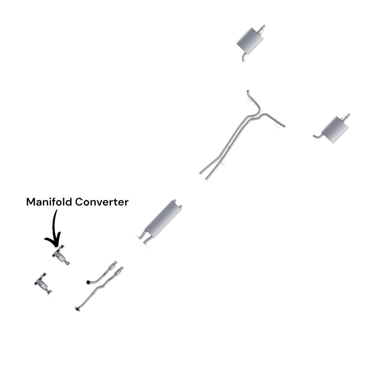 Lincoln MKS 3.7L (2013-2016) Rear Manifold Converter.