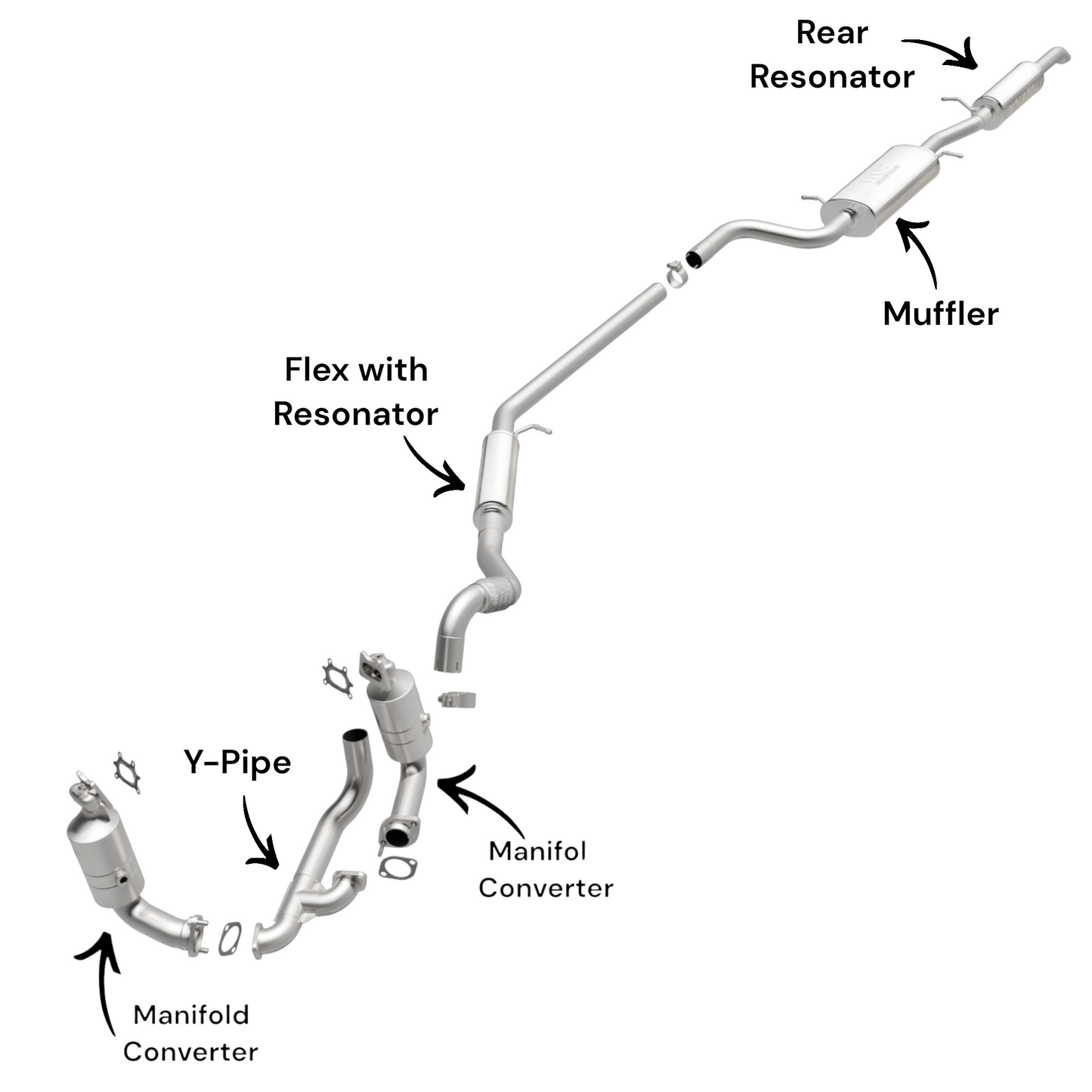 Chrysler Town & Country 3.6L (2011-2016) Complete Exhaust