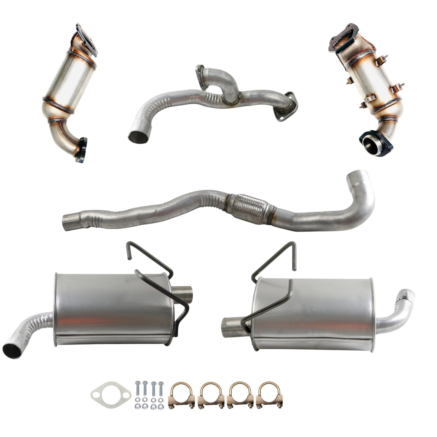 Dodge Journey 3.6L (2011-2019) (FWD) Manifold Converters, Y-Pipe, Flex Pipe and both side Muffler