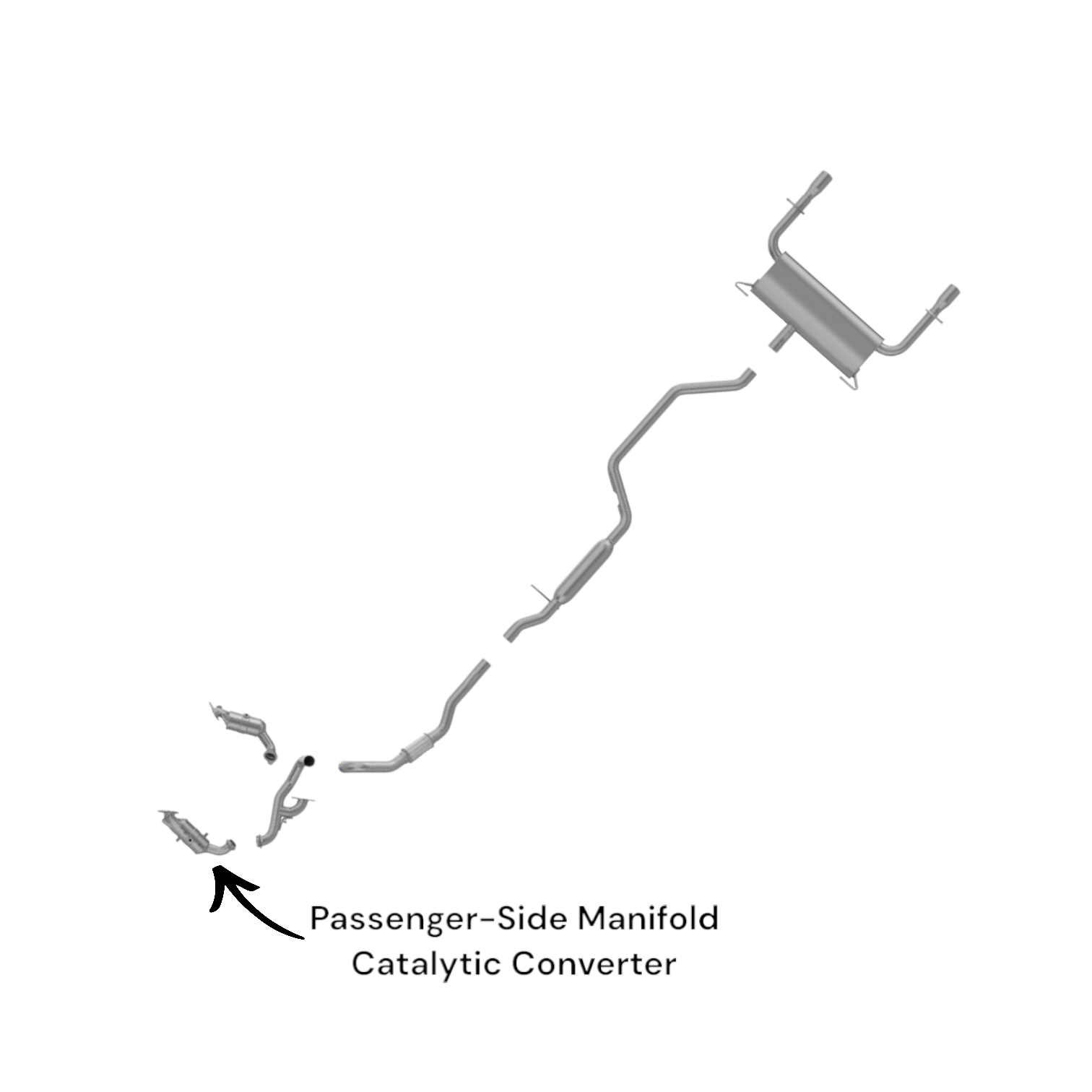 Chrysler 200 3.6L (2011-2014)  Passenger-Side Manifold Catalytic Converter