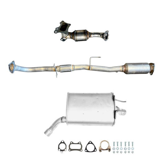 Honda Accord 2.4L (2013-2017) (Automatic transmission) Manifold Converter, Catalytic Converter with Flex Pipe and Rear Muffler