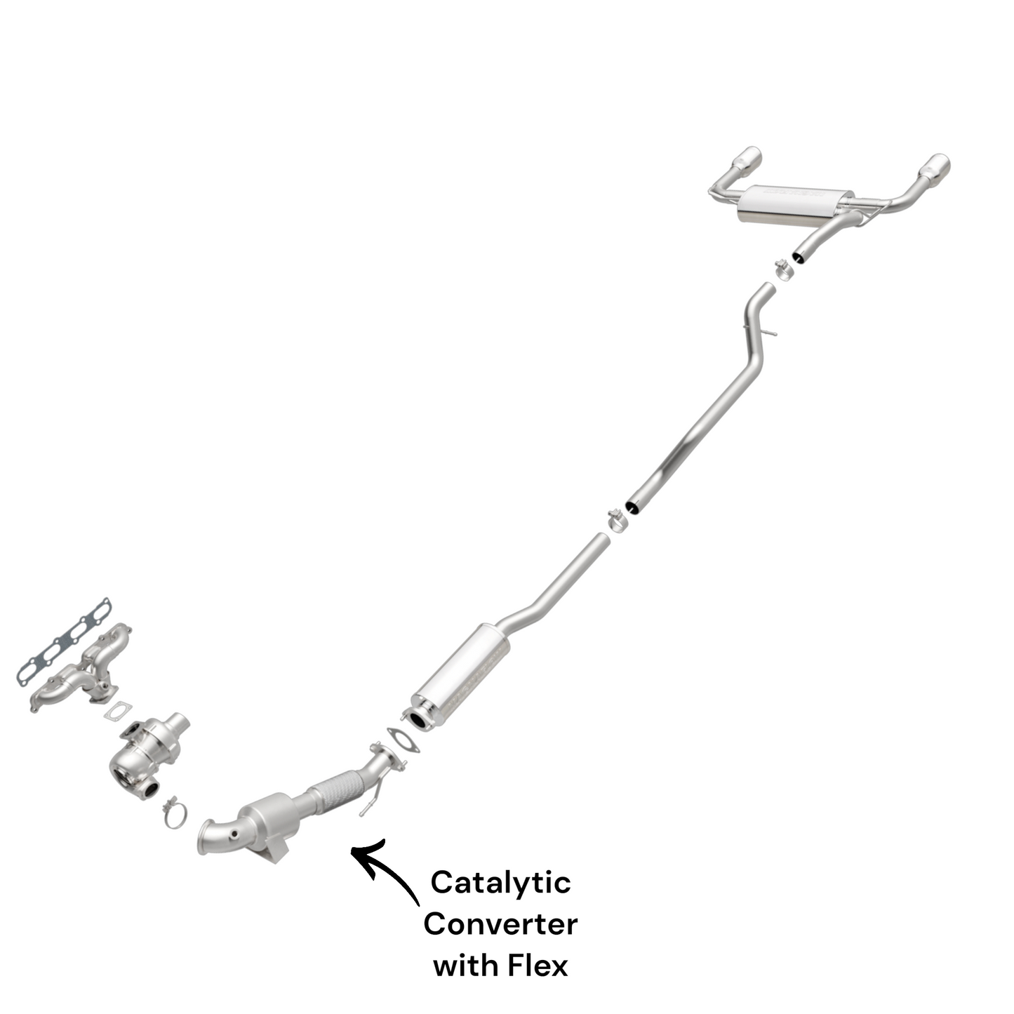 Lincoln MKC 2.0L (2015-2016) Catalytic Converter with Flex Pipe