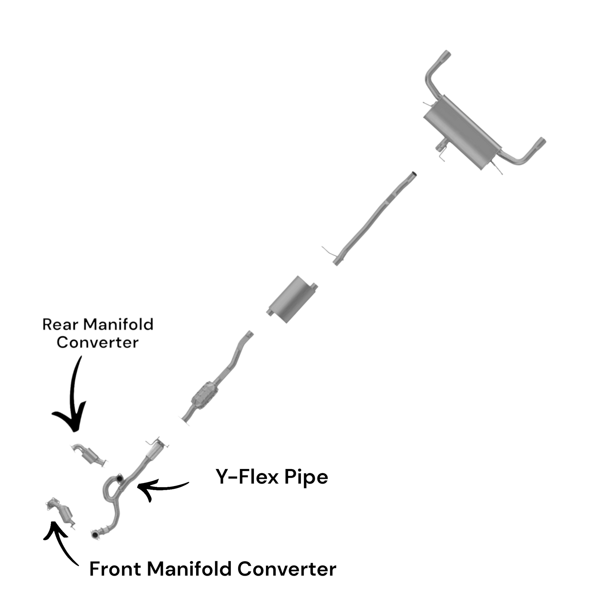 Chevrolet Equinox 3.6L (2013-2017) Manifold Converters and Flex Y Pipe