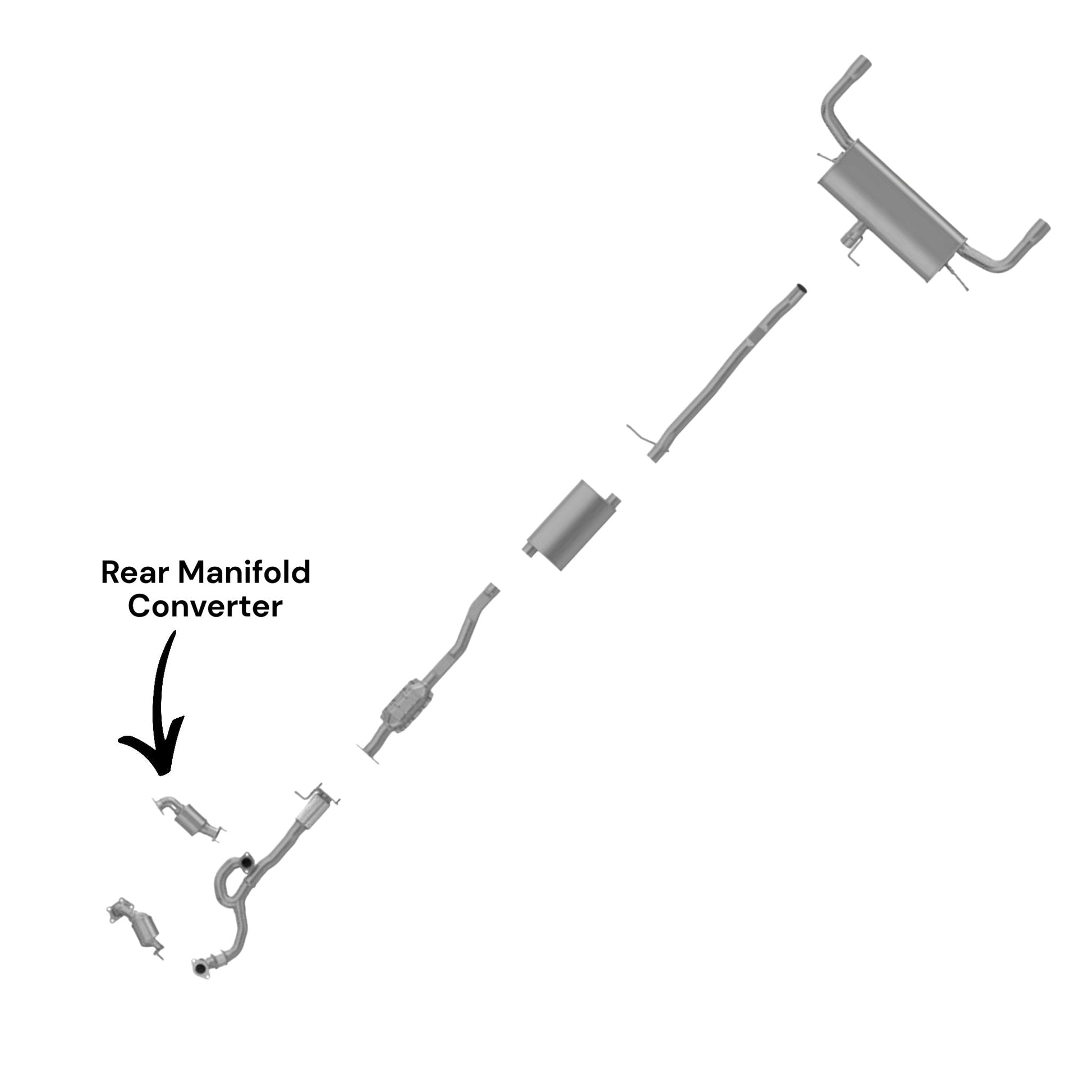 Chevrolet Equinox 3.0L (2012) Rear Manifold Converter