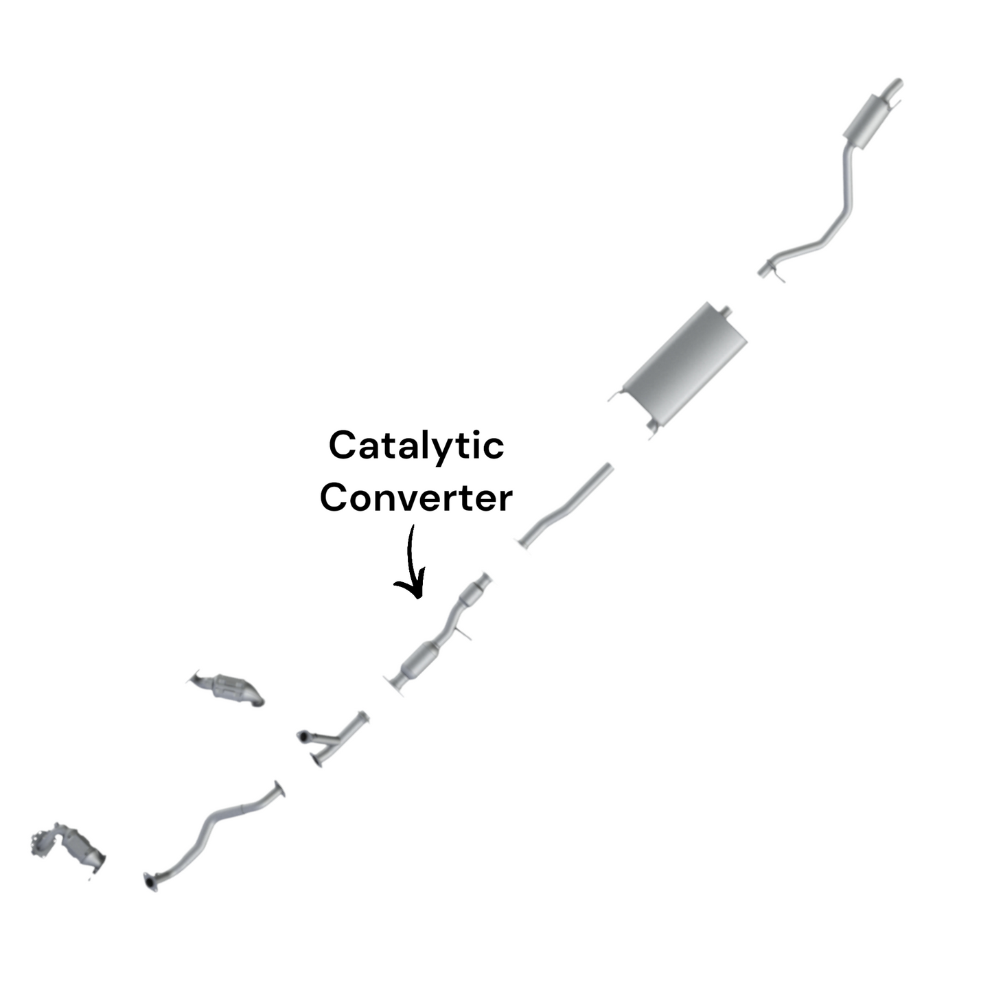 Toyota Highlander 3.5L (2017-2019) (Non-Hybrid) Catalytic Converter with Flex Pipe