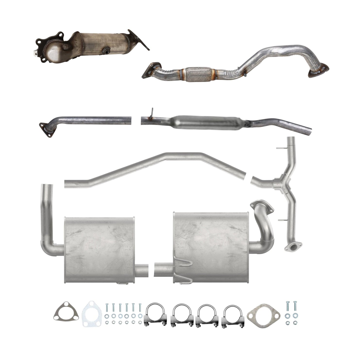 Honda Civic 1.5L (2016-2019) (Turbocharged) (Sedan Only) Manifold Converter, Flex Pipe, Resonator, Y-Pipe and Both Mufflers
