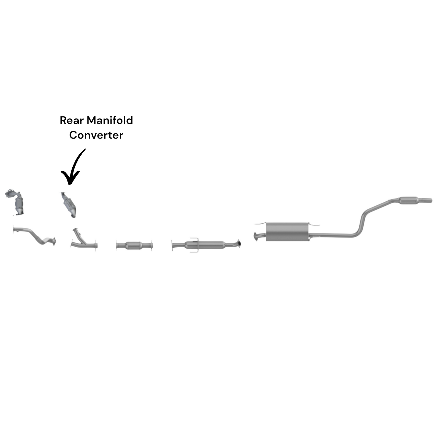 Toyota Sienna 3.5L (2017-2020) Rear Manifold Converter