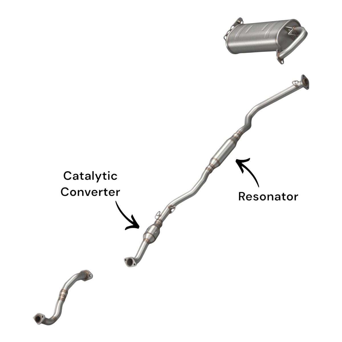 Toyota Matrix 2.4L (2009-2013) (S Model only) (AWD) Catalytic Converter & Resonator