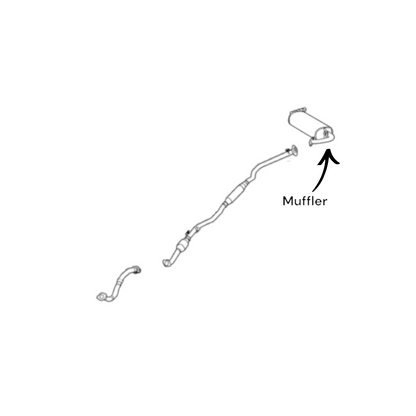 Toyota Matrix S 2.4L (2009-2013) Rear Muffler