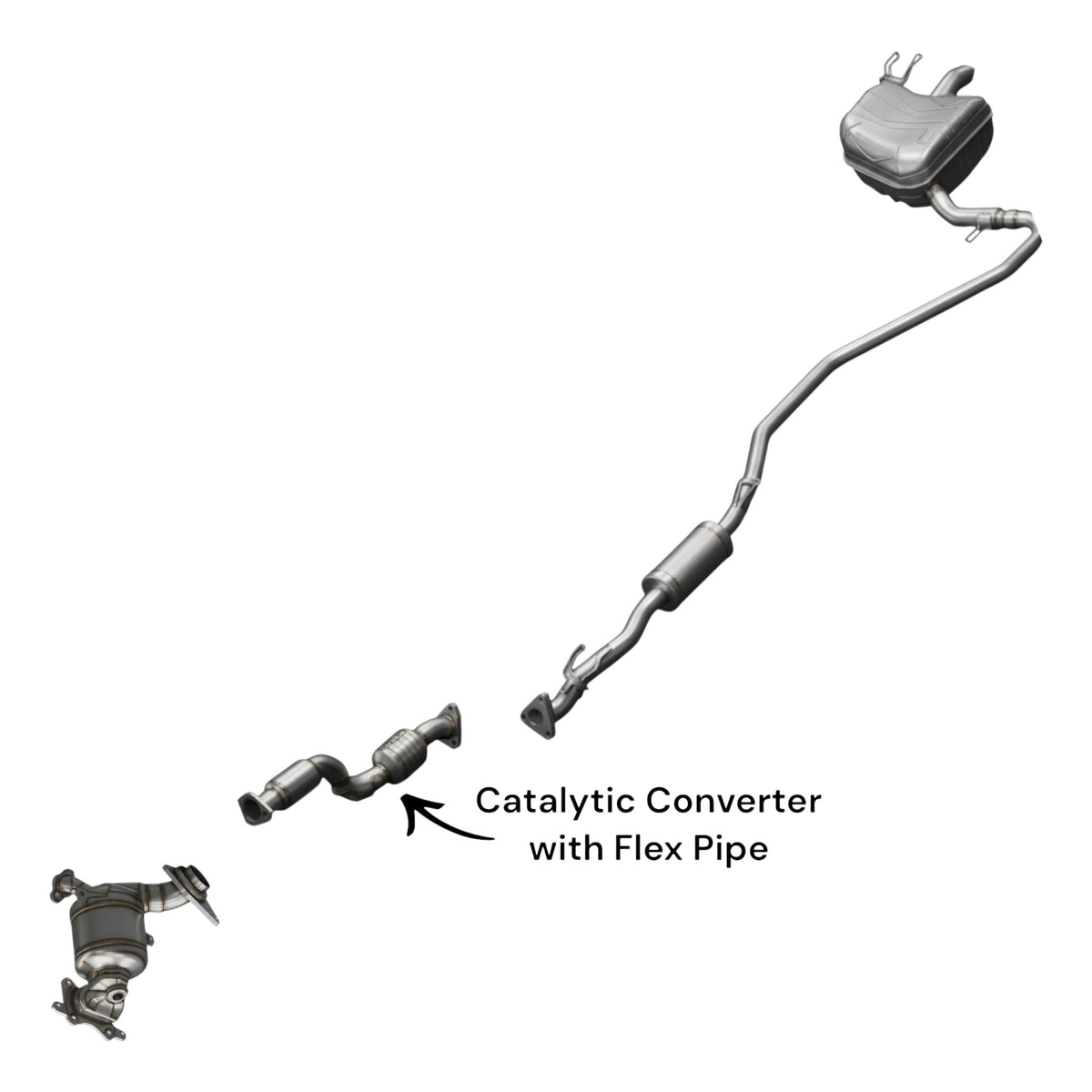 Honda Insight 1.5L (2019-2022) (Hybrid) Catalytic Converter With Flex Pipe