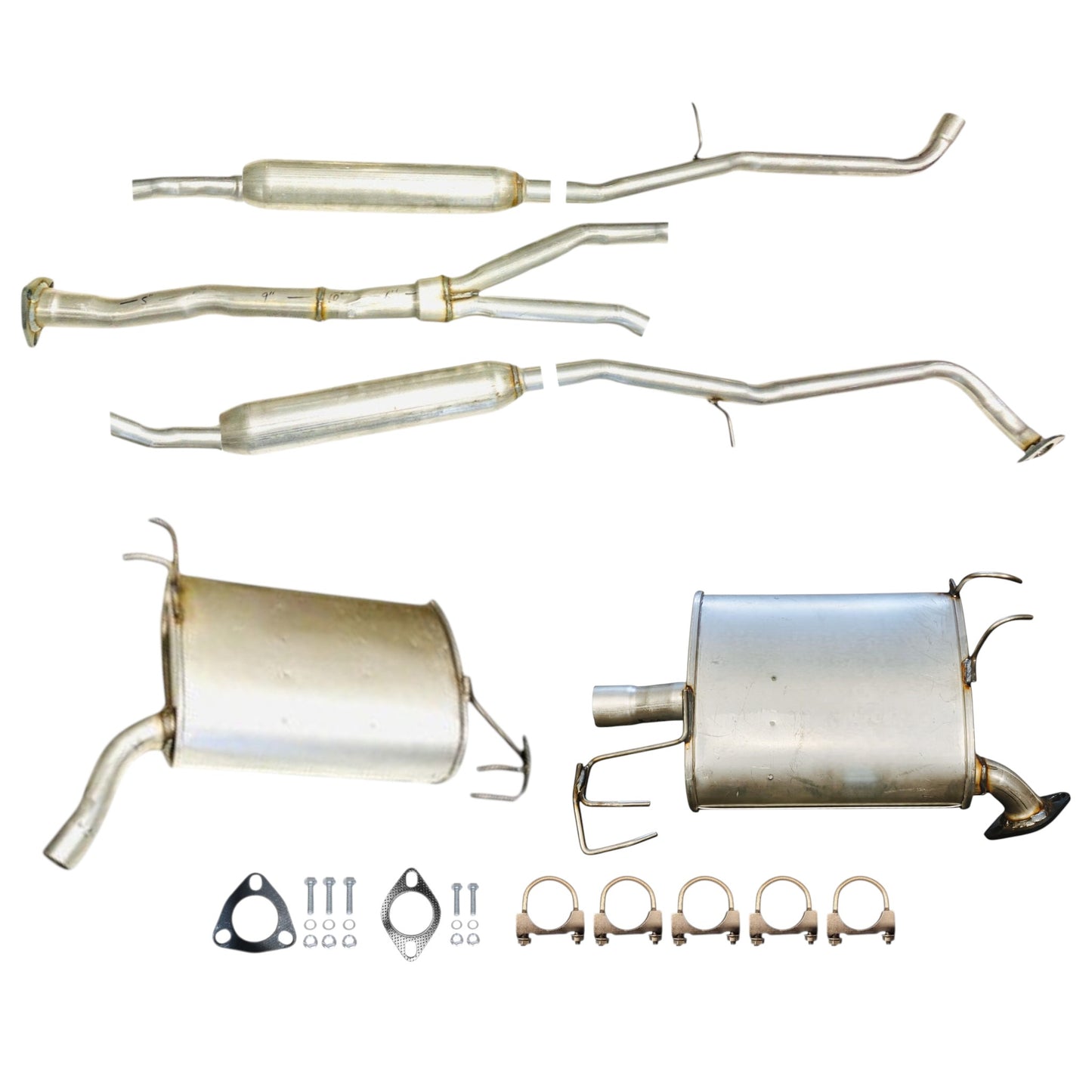 Honda Crosstour 3.5L (2012) (AWD)  Y-Pipe, Resonators With Right Side Muffler and Left Muffler