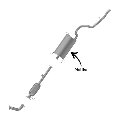 Chevrolet Tracker 2.0L (1999, 2003) (2 Door) Muffler With Tail Pipe