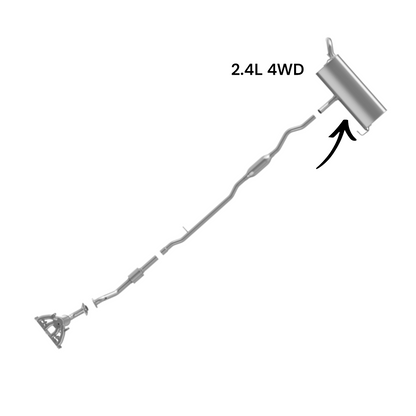 Silencieux arrière pour Jeep Compass (2011-2017 2.0L) et (2012-2017) 2.4L traction avant et quatre roues motrices