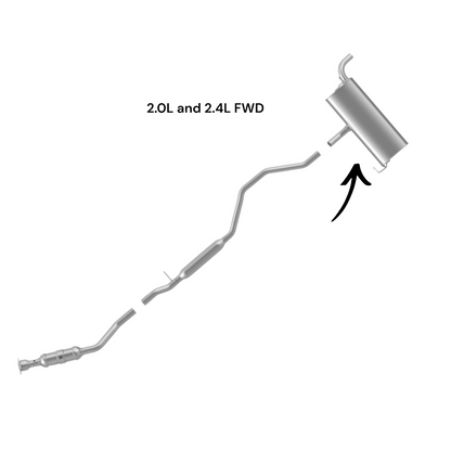 Jeep Patriot  (2011-2017 2.0L) & (2012-2017) 2.4L FWD & 4WD Rear Muffler