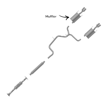 Pontiac Grand Prix 3.8L (2003-2008) Right Side Muffler.