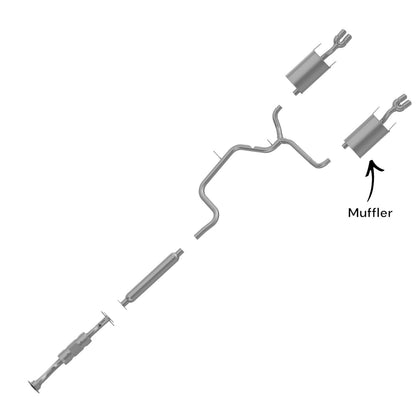 Pontiac Grand Prix 3.8L (2003-2008) Left Side Muffler. 