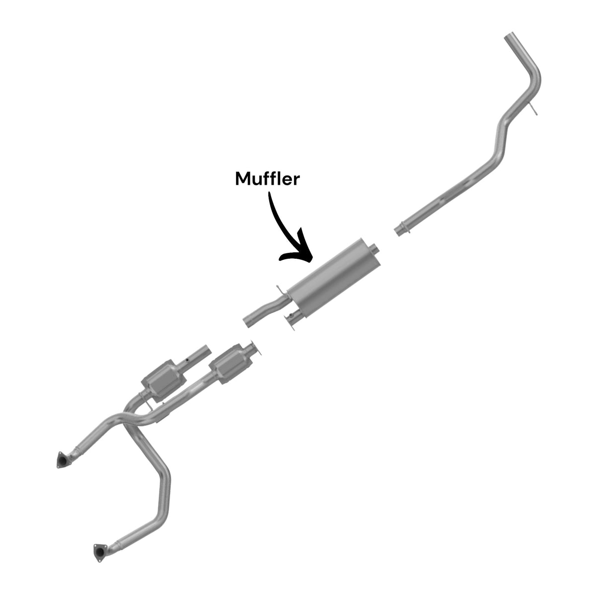 Chevrolet Express 2500 4.8L (2003-2009) (135.0" Wheelbase) Muffler
