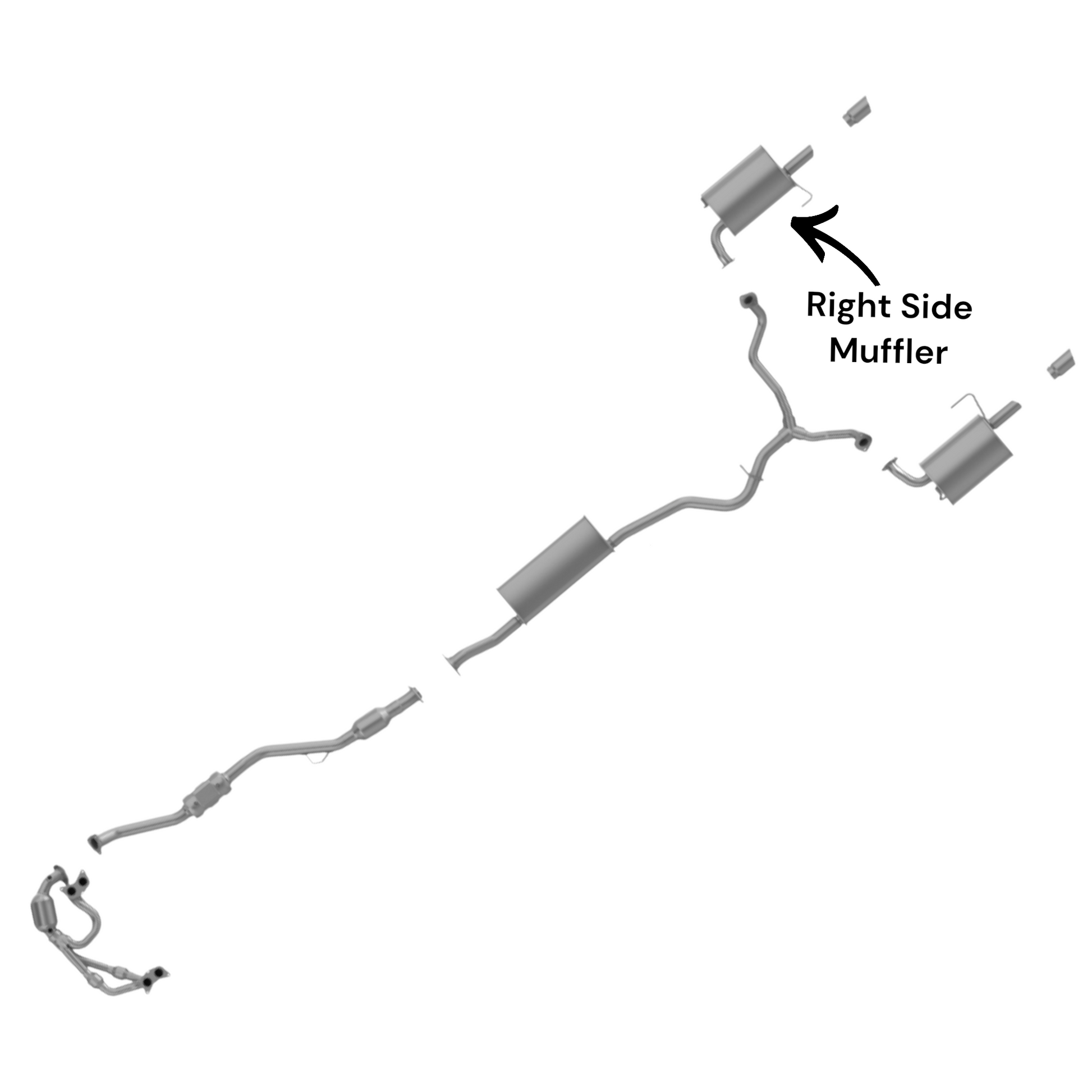 Subaru Legacy 2.5L (2005-2009) (Non-Turbo) Right Side Muffler