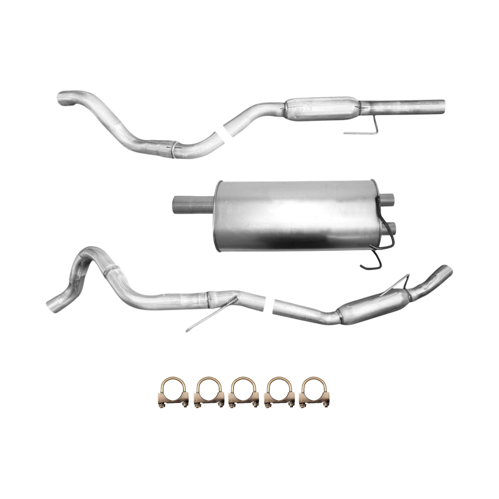 Ram 1500 5.7L (2011, 2018) Muffler with Right & Left Tail Pipes