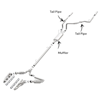 Ram 1500 5.7L (2011, 2018) Muffler with Right & Left Tail Pipes