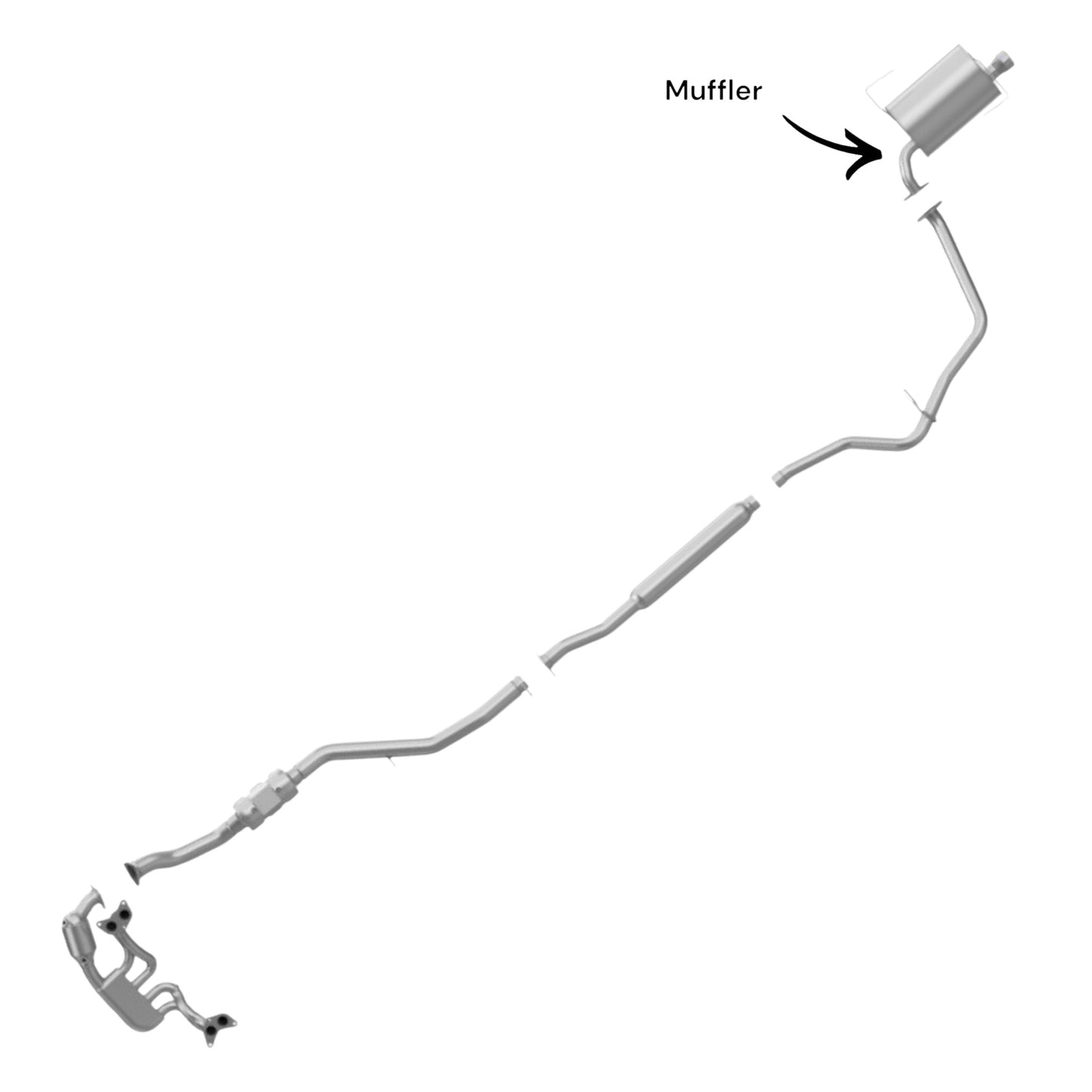 Subaru Impreza 2.0L (2012-2016) (Sedan) Muffler