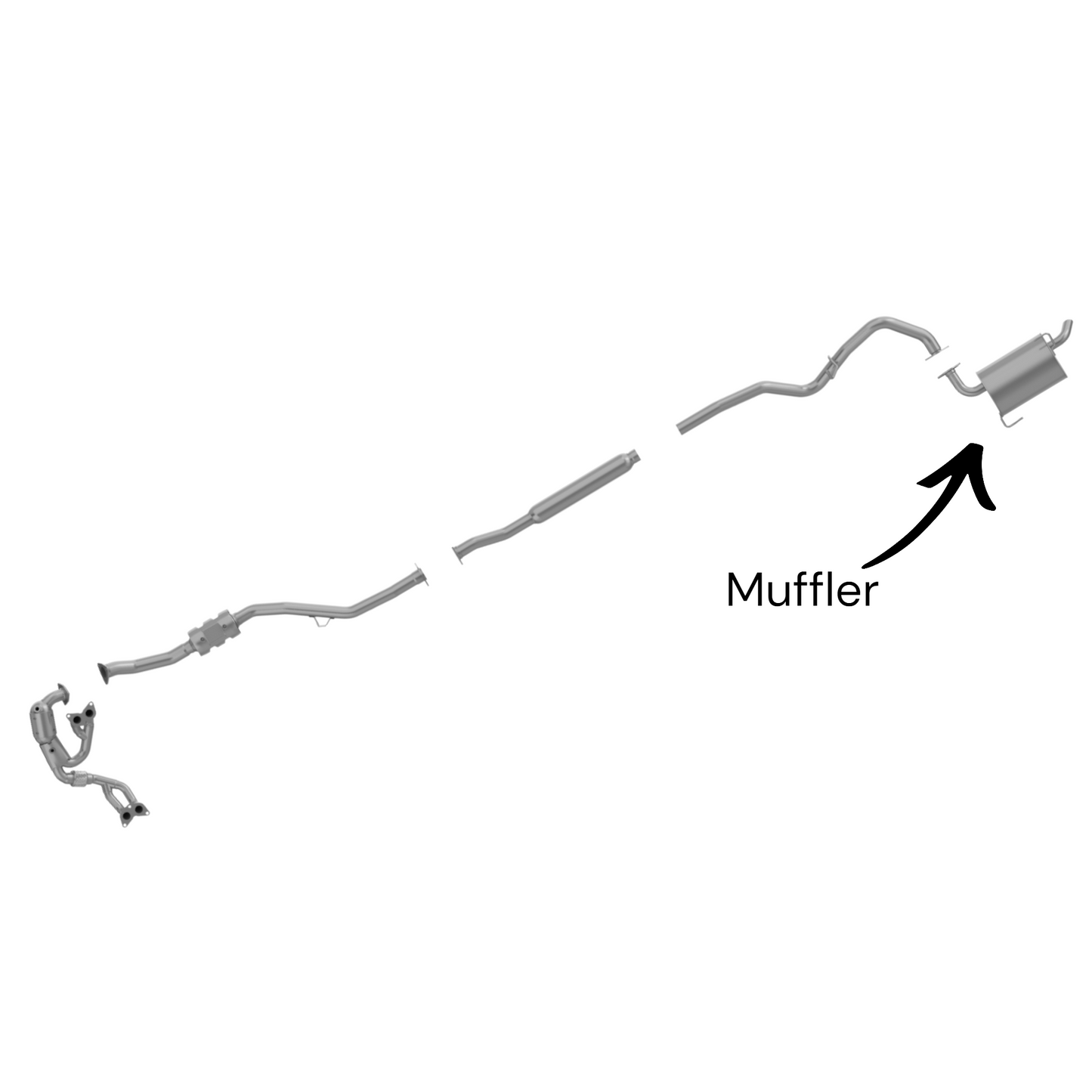 Subaru Outback 2.5L (2010-2024) Left Side Muffler