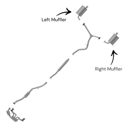 Subaru Forester 2.5L (2009-2013) (For Turbo and Non-turbo) Right and Left side Muffler