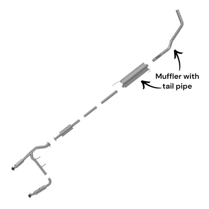 Ford F-150 6.2L (2011-2014) (145.0" and 157.0" Wheelbase Only) Muffler with Tail Pipe
