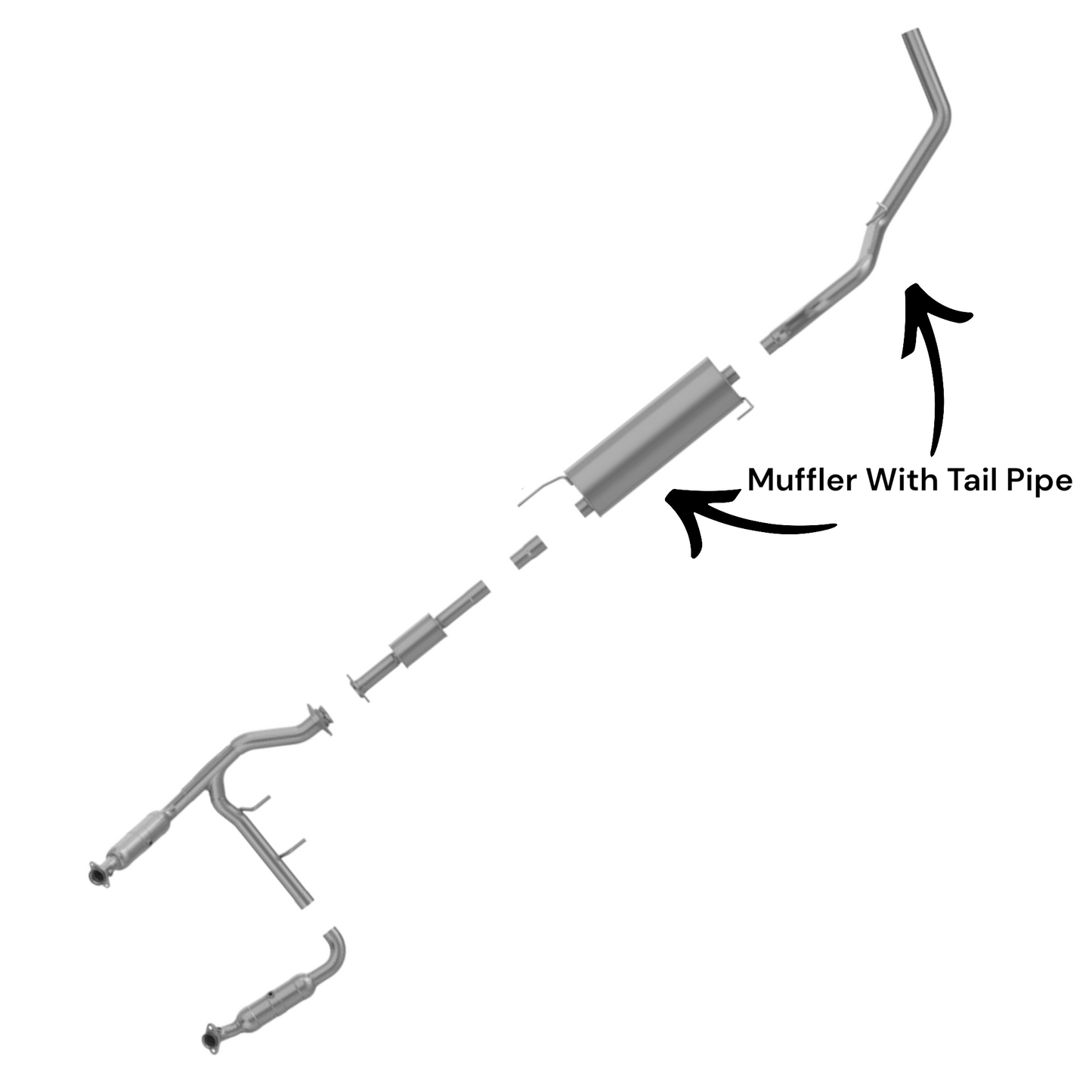 Ford F-150 3.5L (2011-2014) (Turbo) Muffler with Tail Pipe
