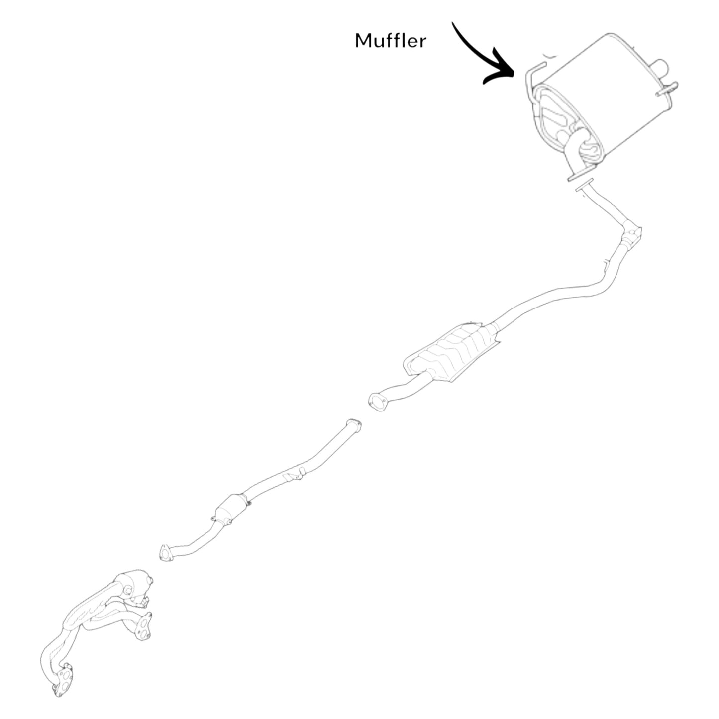 Subaru Forester 2.5L H4 (2014-2018) Rear Muffler