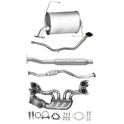 Collecteur d'échappement, convertisseur catalytique, tube de résonateur et silencieux pour Subaru Forester 2.5L (2014-2016)