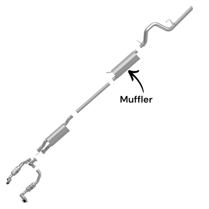 Ford F-250 Super Duty 6.2L (2011-2017) (Crew Cab Pickup With Long Bed) Rear Muffler