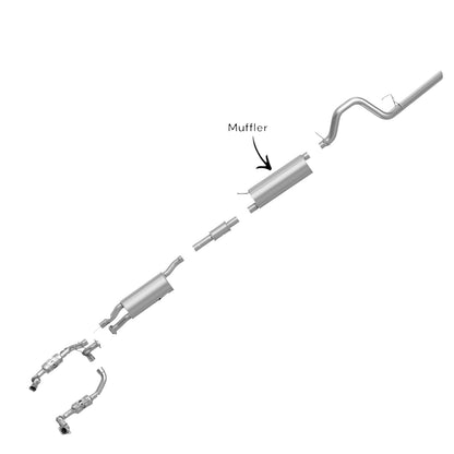 Ford F-350 Super Duty 6.2L (2011-2017) (Crew Cab Pickup With Short Bed) Rear Muffler