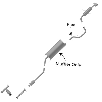 Hyundai Santa Fe Sport 2.4L (2013-2016) Muffler with Axel Pipe