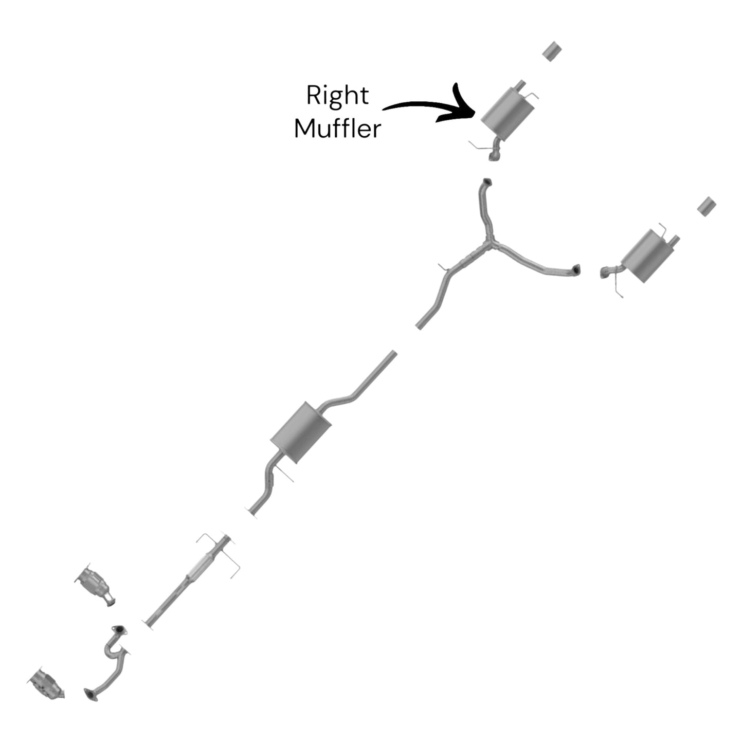 Mazda CX-9 3.7L (2008-2015) Right Muffler