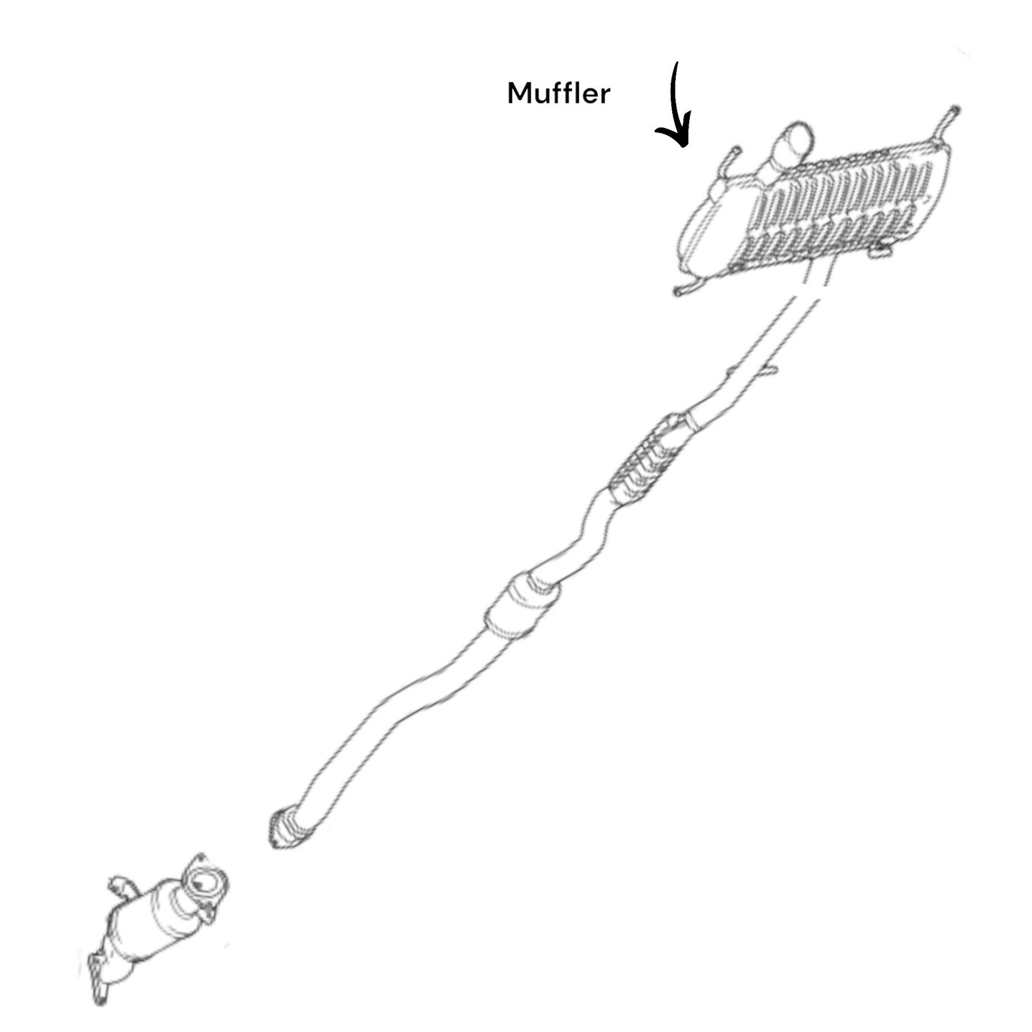 Cadillac ATS 2.5L 2013-2016 Muffler