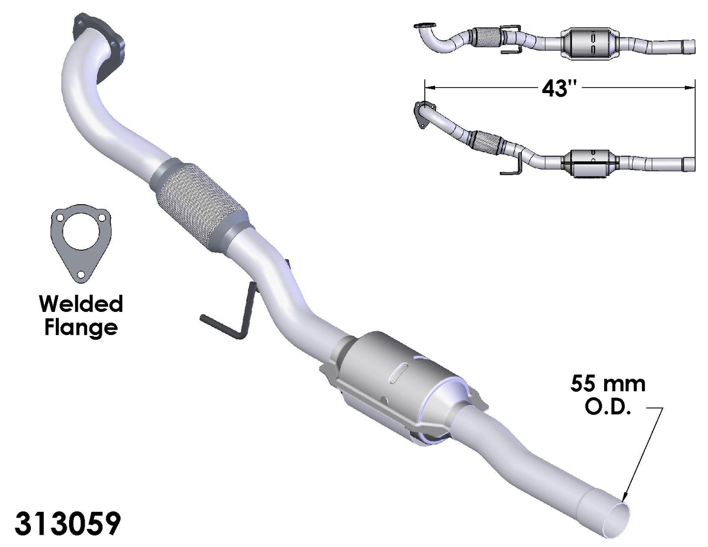 Volkswagen Golf (GL/GLS/TDI/GL-TDI/GLS-TDI) 1.9L (1999-2006) DIESEL FWD Catalytic Converter