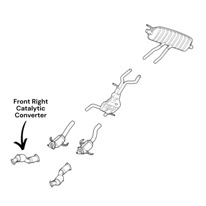 Audi Q7 4.2L (2007-2010) Front Right Side Catalytic Converter