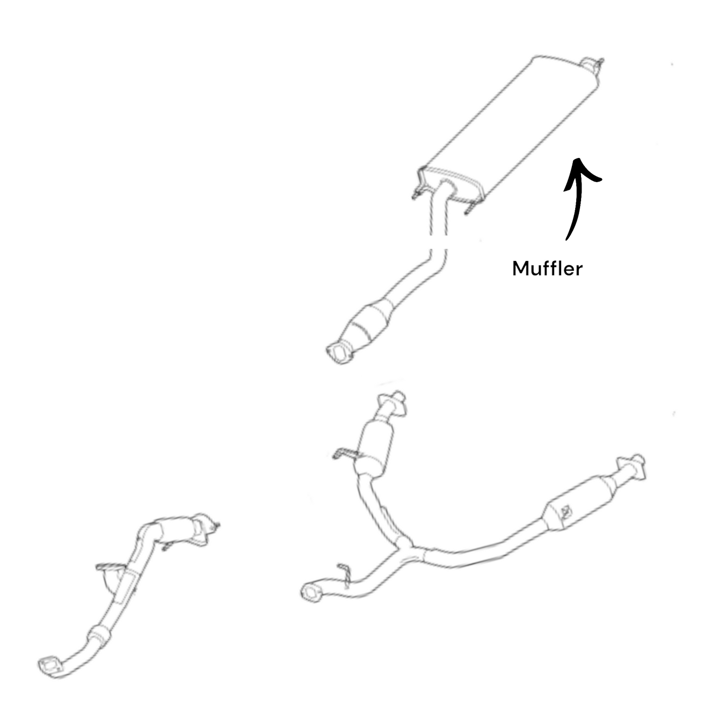 Hyundai Santa Fe 3.3L (2013-2018) Muffler